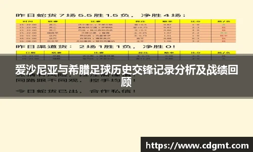 爱沙尼亚与希腊足球历史交锋记录分析及战绩回顾